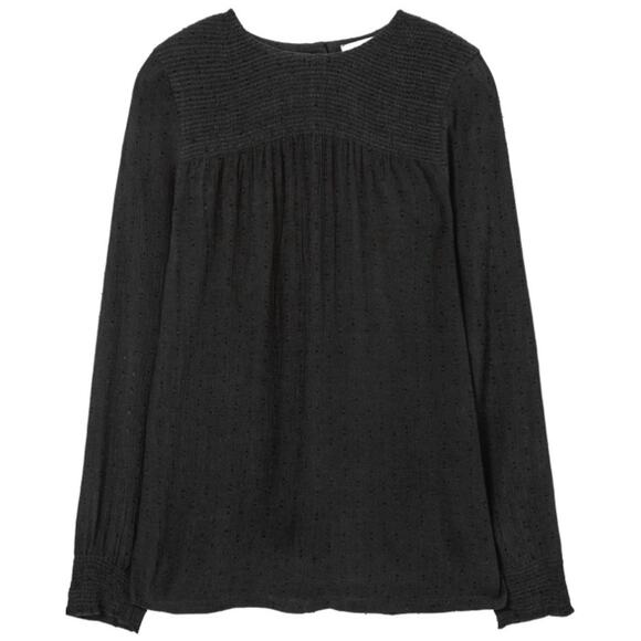 FAT FACE Black Viscose Button Back L/S Peasant Style "ELLEN" Tunic Sz 2 NWT - Picture 14 of 15